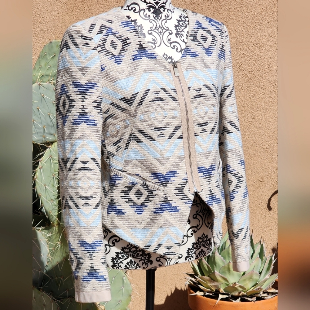 Hugo Boss Orange Jacket Southwest Woven zip jacket beige, black, blue - size 8